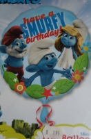 folie birthday ballon smurfen