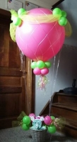 luchtballon met pamperbeertje verwerkt in het mandje
