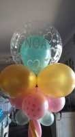 ballonpilaar bubbel hartjes met naam noa