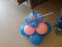 gender reveal ballon 90 cm met bijhorende prikstok