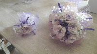 bruidsboeket lila paars