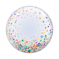 deco bubbel met multicolor confetti print