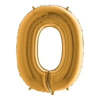 cijfer 0 (90 cm ) heliumprijs met zandzakje