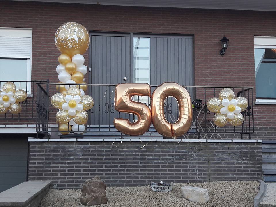 50 jaar jubileum versiering huis - Wendy's ballooncorner