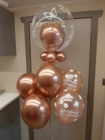 bubbel met naam boeket met 6 helium ballonnen