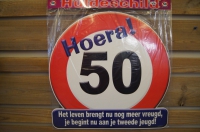 Huldeschild/bord Hoera 50