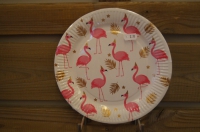 kartonnen bordjes thema flamingo