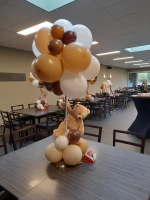 luchtballon luchtgevuld organic deco stuk met hangende beer
