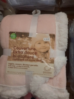 babydeken roze dikkere kwaliteit met binnenkant pels