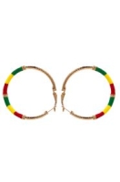 oorbellen carnaval ring rood geel groen