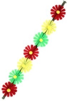 haarband bloemetjes rood geel groen