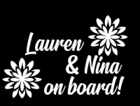 Autosticker dubbel naam Bloem