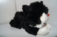 25 cm zwart wit kitten poesje