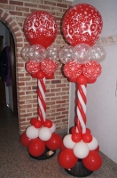 ballon piloon 50 wit rood