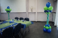 communiefeest donker blauw - lime