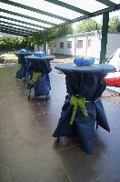 communiefeest donker blauw - lime