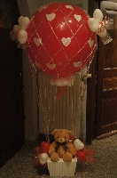 luchtballon love met hartjes met verzamelurne